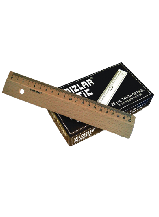 Yıldızlar Standart Cetvel Tahta 20 CM 90 (1 Adet)