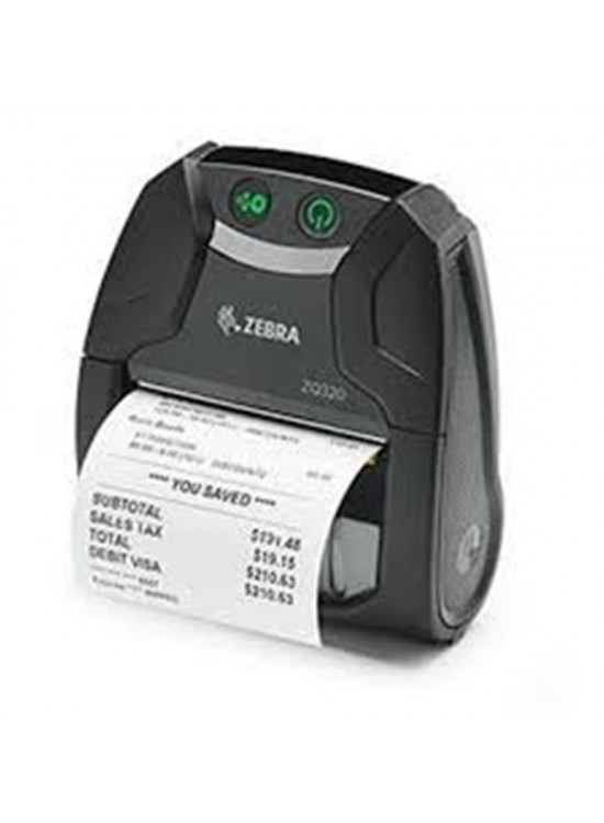 Zebra ZQ320 Mobil Etiket ve Fiş Yazıcı Bluetooth 3" 203 Dpı IP54. (iMZ320 Yerine) Şarj Kablosu Dahil